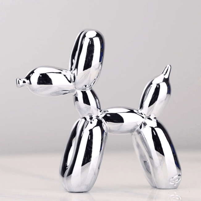 Moderne Ballonhund Skulptur aus Harz, stilvolle Dekoration für Wohnkultur & Büro.