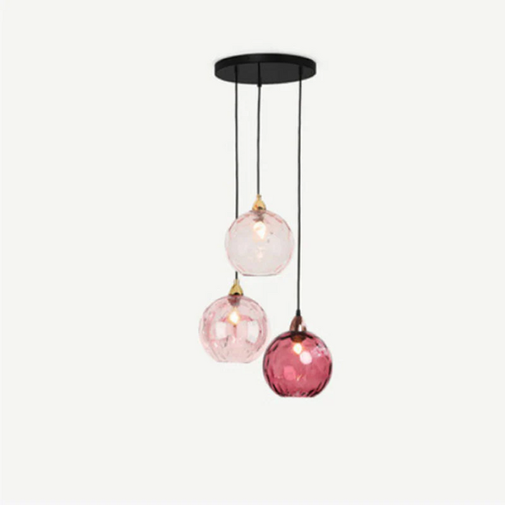 Wohnzimmer-Hängelampe Cascade: Moderne Cluster Pendelleuchte, 3-flammig, für Ambiente.