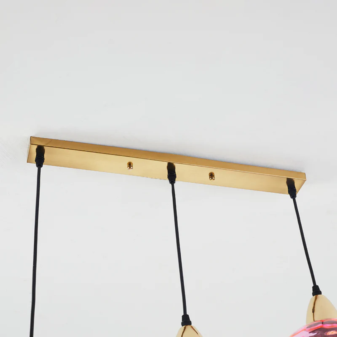 Design Hängelampe Cascade: Moderne Cluster Pendelleuchte mit 3 LED-Lampen für stilvolles Ambiente.