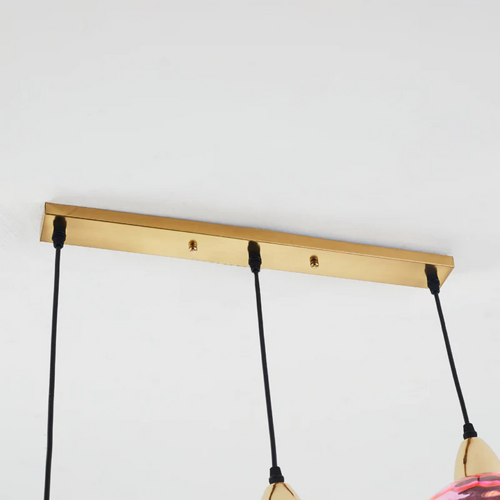 Design Hängelampe Cascade: Moderne Cluster Pendelleuchte mit 3 LED-Lampen für stilvolles Ambiente.