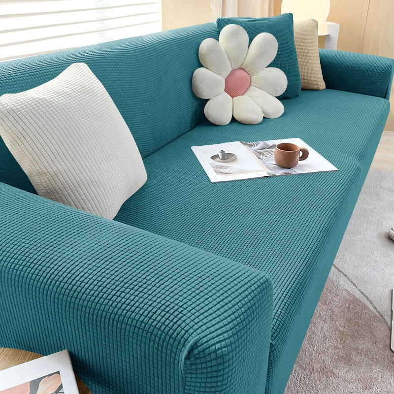 Rutschfester Sofaüberzug, dehnbare Qualität, tiersicher, revitalisiert alte Möbel, viele Größen.