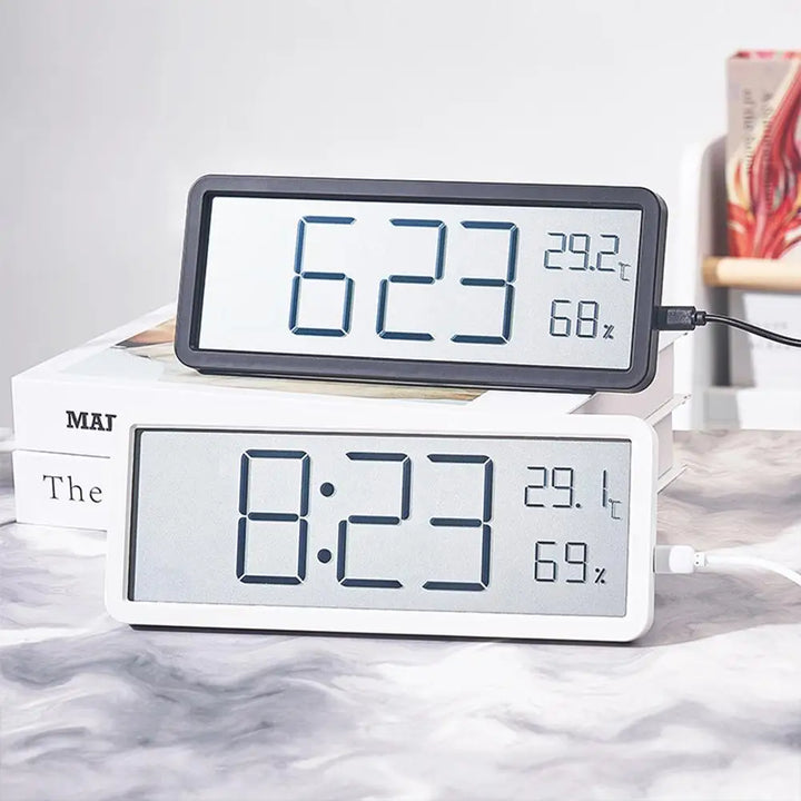 LED Wecker TimeGlow mit dimmbarer Anzeige, großen Ziffern, Temperatur- & Luftfeuchtigkeit. Perfekt für Schlafzimmer.