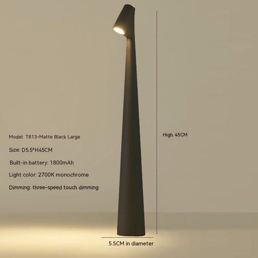 Langlebige kabellose LED Tischlampe, dimmbar & wiederaufladbar. Moderne Akku Lampe für lange Abende.