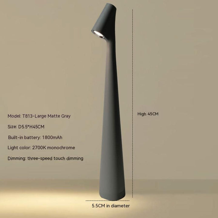 Einfach zu bedienende dimmbare LED Tischlampe, kabellos, wiederaufladbar. Modernes Design für jeden Raum.