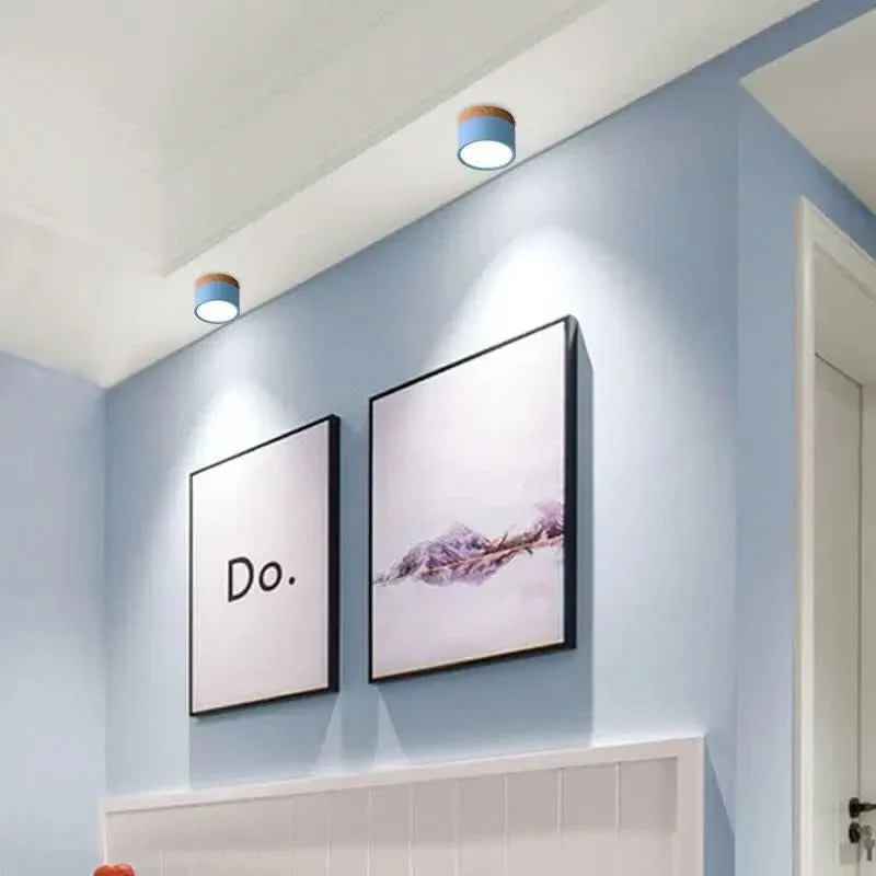 Nordic LED Deckenleuchte dimmbar, Holzdesign. Modern & energiesparend für Ihr Wohn- und Schlafzimmer.