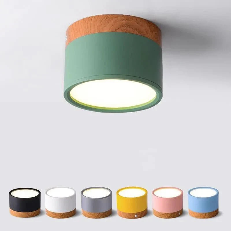 Moderne dimmbare LED Deckenleuchte Holzdesign. Ideal für Wohnzimmer Beleuchtung & Schlafzimmerbeleuchtung.