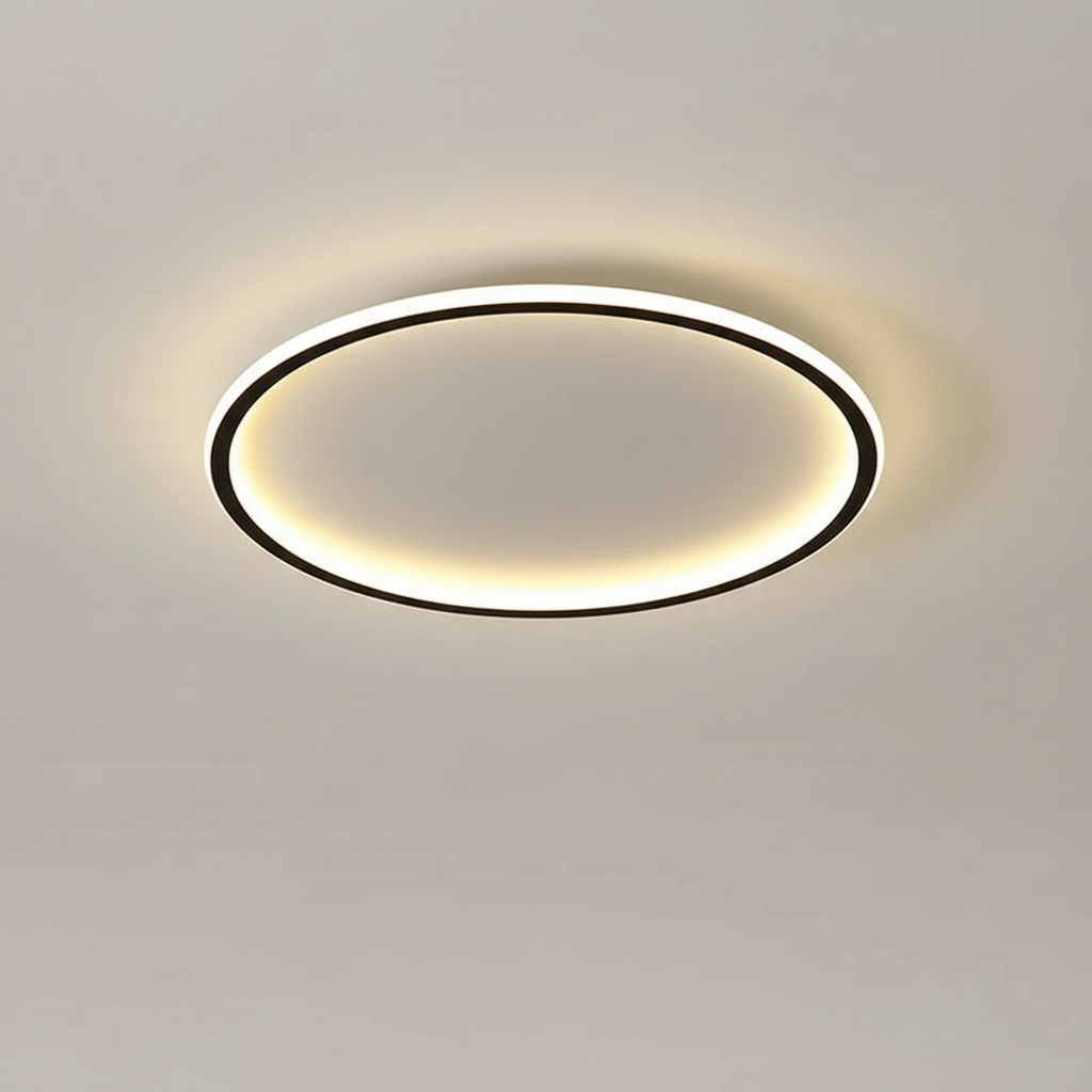 Stilvolle Innenbeleuchtung: Dimmbare LED Deckenleuchte, modern, für Wohnzimmer & Essbereich.