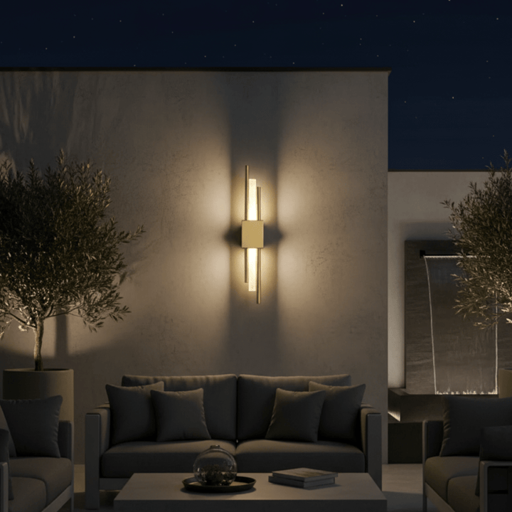 Design-Wandleuchte, LED, dimmbar, schwarz. Ideal für Flur & Wohnzimmer. Modernes Nordic-Design mit 3 Lichtfarben.