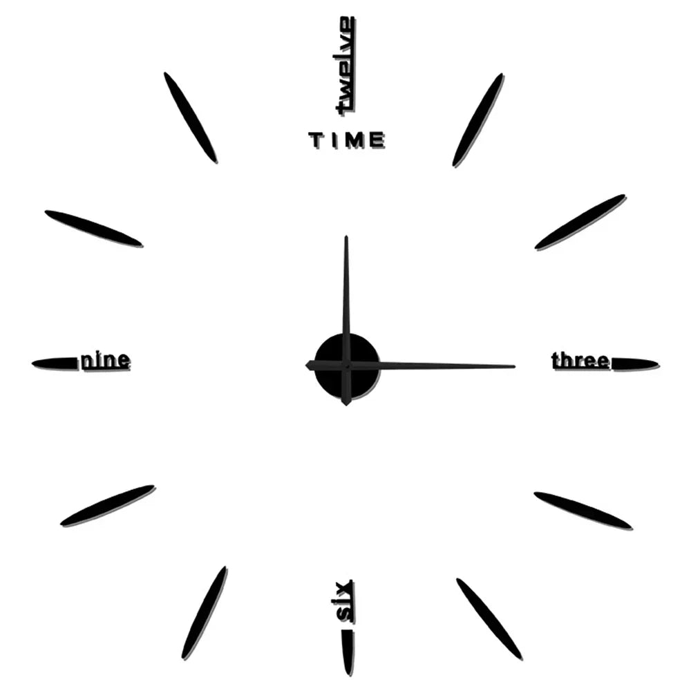 Moderne DIY Wanduhr aus Acryl mit Spiegeleffekt. Groß, einzigartig und ideal für stilvolle Deko.