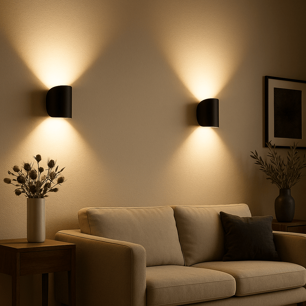Minimalistische LED-Wandleuchte für Schlafzimmer & Flur; modernes Innenlicht für angenehmes Wohnambiente.