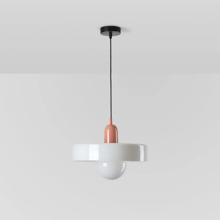 Elegante LED Hängelampe aus Glas für Schlafzimmer. Schafft eine moderne und stimmungsvolle Atmosphäre.