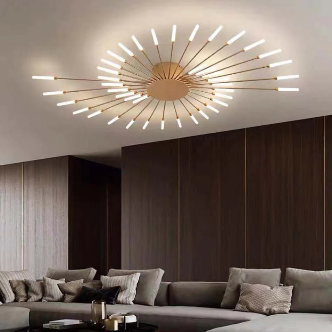 Moderne, große LED-Deckenleuchte LumenMax für helle Raumbeleuchtung in elegantem Design.