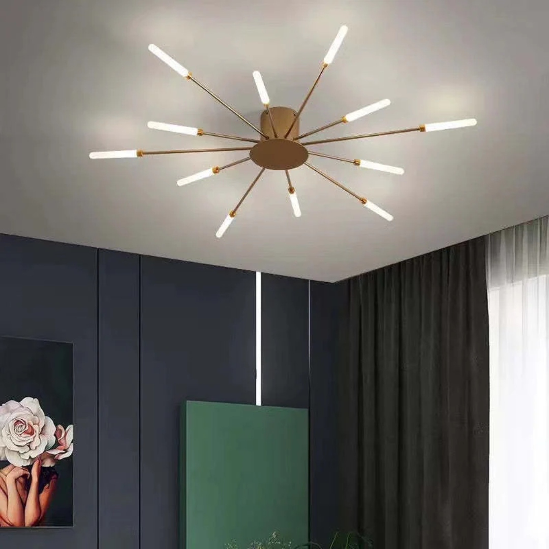 Dimmbare LED-Deckenleuchte, modern, groß, helles Licht für Wohnzimmer & Schlafzimmer.