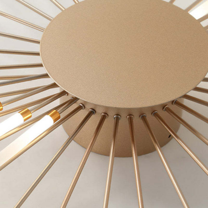Moderne große LED-Deckenlampe, Schwarz, für helle und energieeffiziente Raumbeleuchtung.