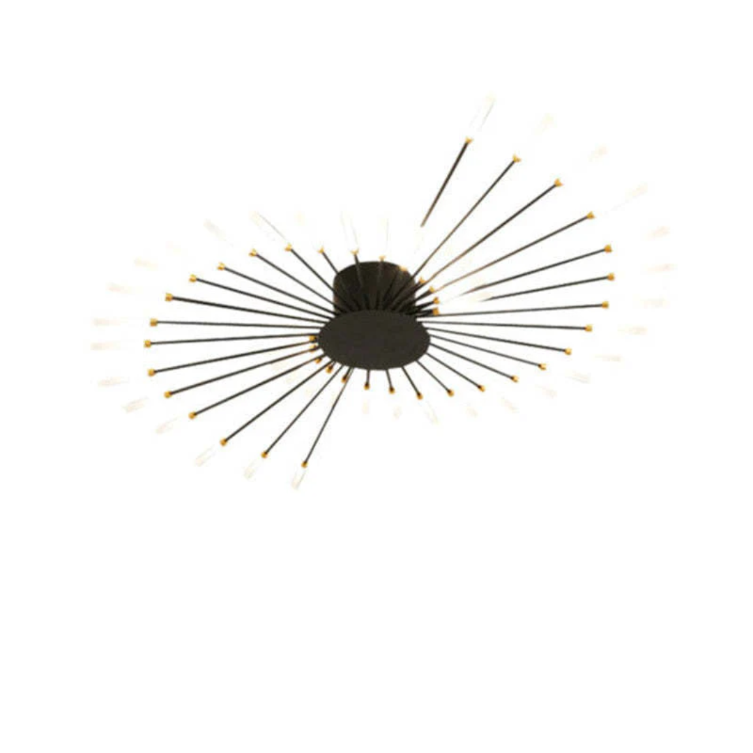 Goldene LED-Deckenleuchte, modern, dimmbar, LumenMax, elegante Lösung für Schlafzimmer.