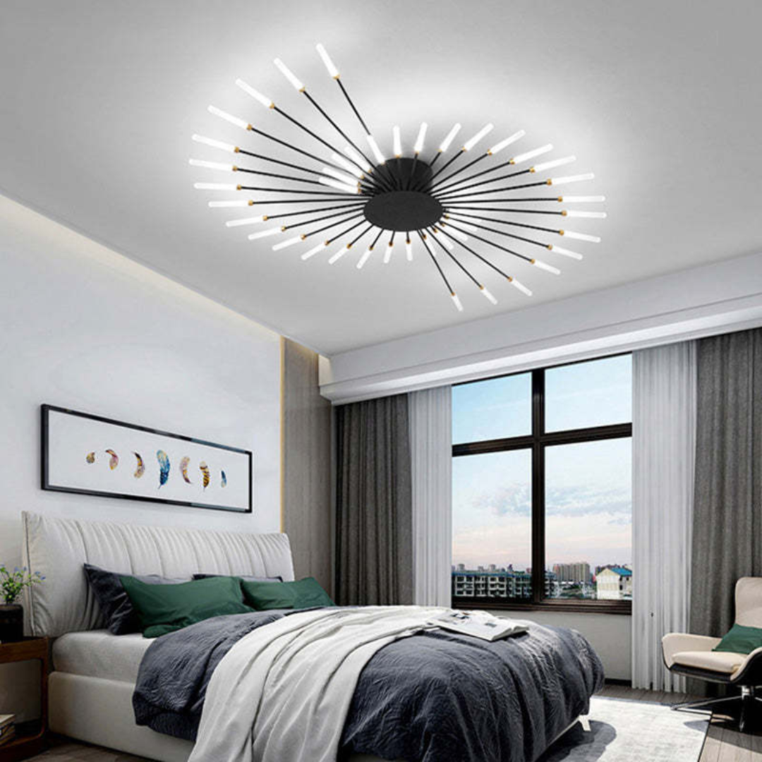 Dimmbare LumenMax Deckenleuchte, LED, modern, groß, für vielseitige Raumbeleuchtung.