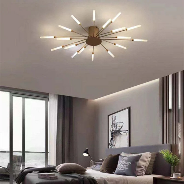 Schlafzimmerlampe LED, modern, dimmbar, große Deckenleuchte für angenehme Lichtstimmung.