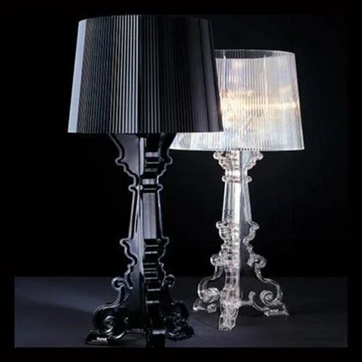 Deko Tischlampe E27, höhenverstellbar, schafft modernes Ambiente im Wohn- oder Schlafzimmer.
