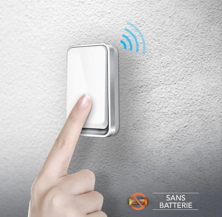 Einfach installierbare, wasserdichte Funkklingel von Sonivo, batterielos & wartungsfrei für jedes Smart Home.