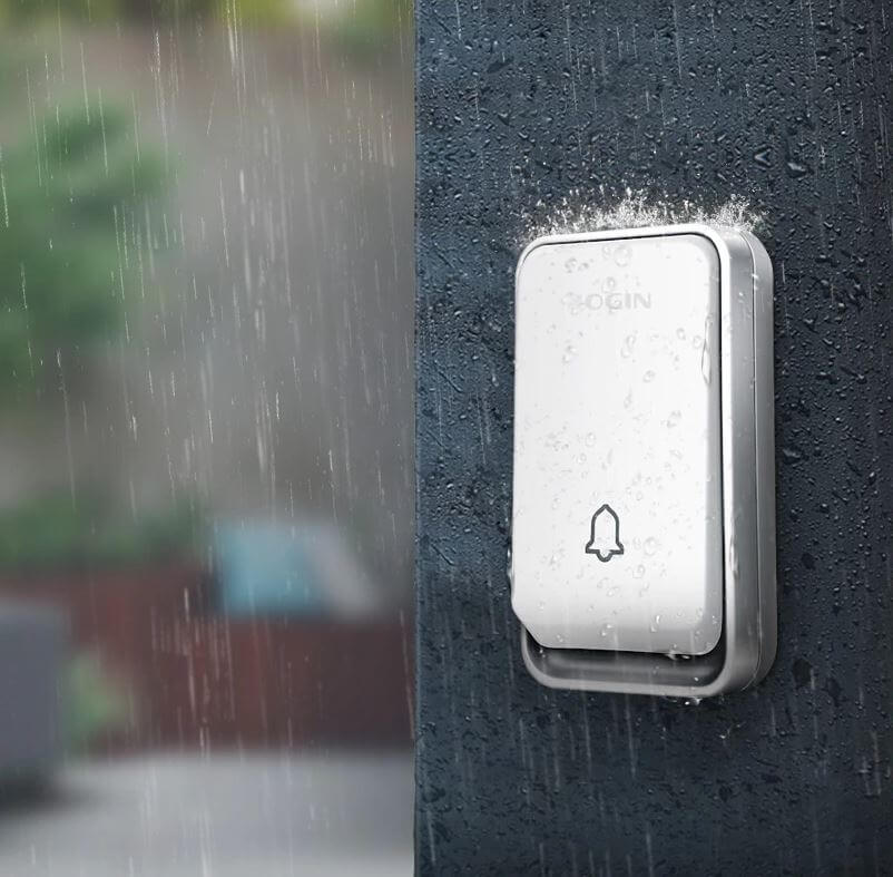 Innovative smarte Türklingel mit kinetischer Energie, kabellos & batterielos für nachhaltige Haussicherheit.