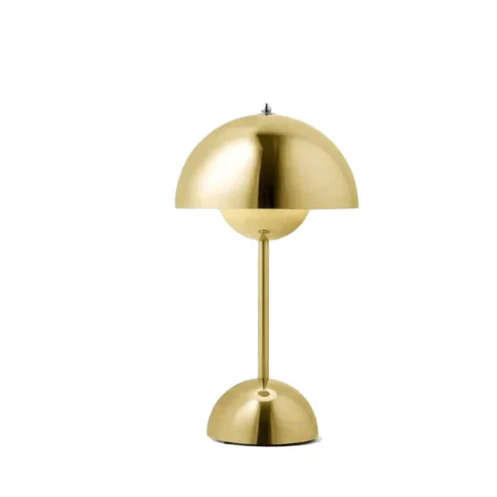 Moderne kabellose goldene LED Tischleuchte, dimmbar, stilvolle Dekolampe für Ihr Zuhause.