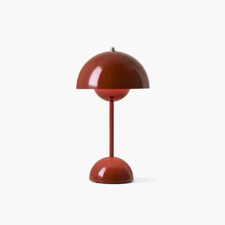 Moderne silberne kabellose LED Tischleuchte, dimmbar, wiederaufladbar, schöne Dekolampe.