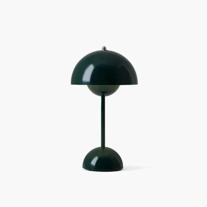 Silberne dimmbare LED Dekolampe, kabellos, modern, wiederaufladbar, für stilvolles Ambiente.