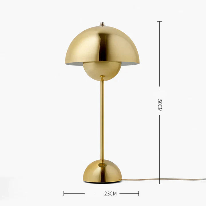 Goldene dimmbare kabellose Tischleuchte, modernes LED, wiederaufladbar, für Ambiente Zuhause.