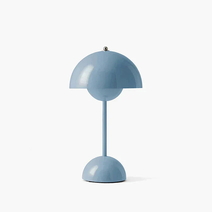 Schwarze dimmbare LED Designlampe, kabellos, modern, wiederaufladbar, schicke Innenbeleuchtung.