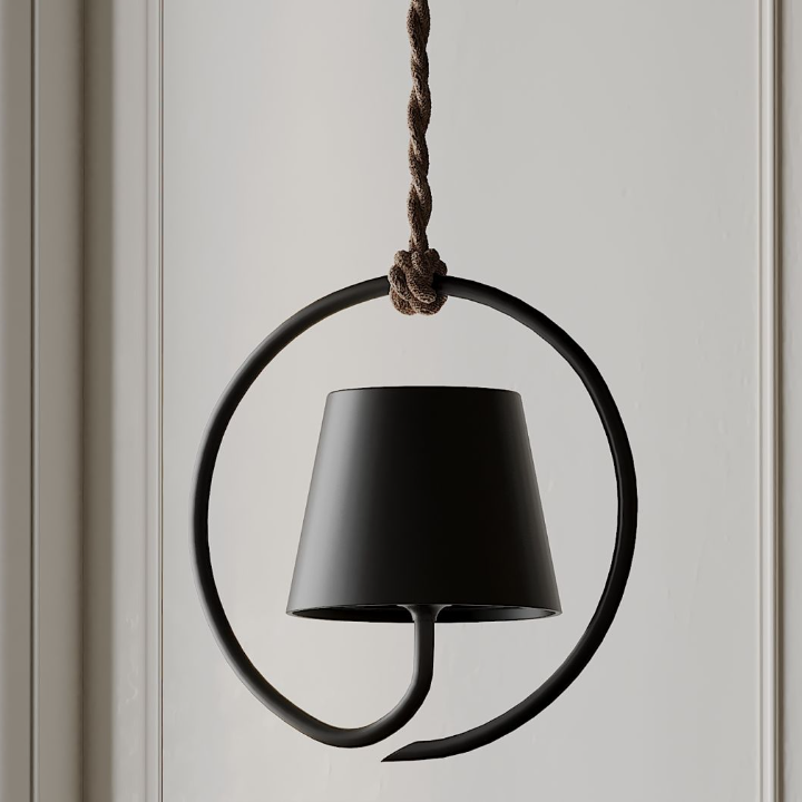 Moderne kabellose LED Hängelampe, dimmbar, wiederaufladbar für Innen- & Außenbereich.