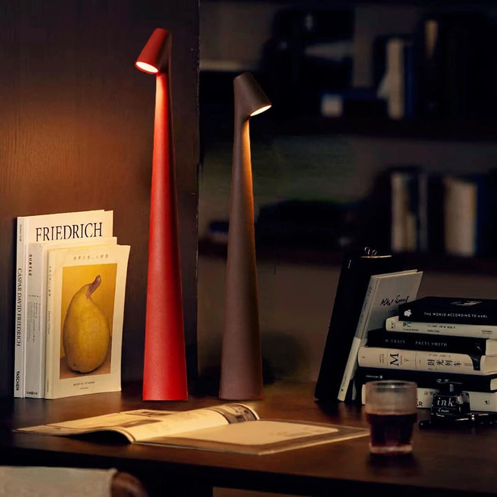 Moderne kabellose LED Tischlampe, 3-Stufen Touch-Dimmung, für stilvolles Ambiente.