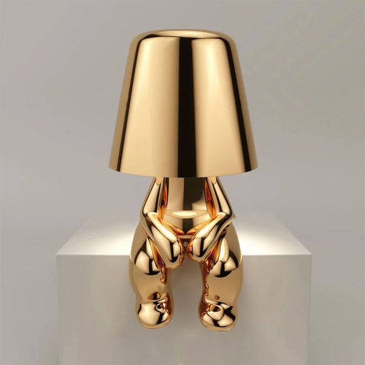 Stilvolle moderne LED Tischlampe für Wohnzimmer, Schlafzimmer oder Büro, schafft gemütliches Ambiente.