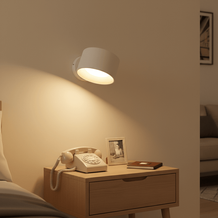 Elegante kabellose Wandbeleuchtung mit LED und Fernbedienung, perfekt für modernes Zuhause.