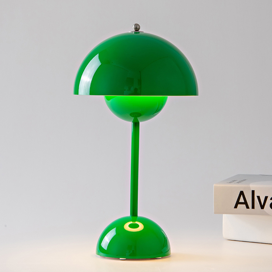 Pilz-Ambientebeleuchtung, kabellos & dimmbar mit LED. Moderne Dekoration für einladende Wohnräume.