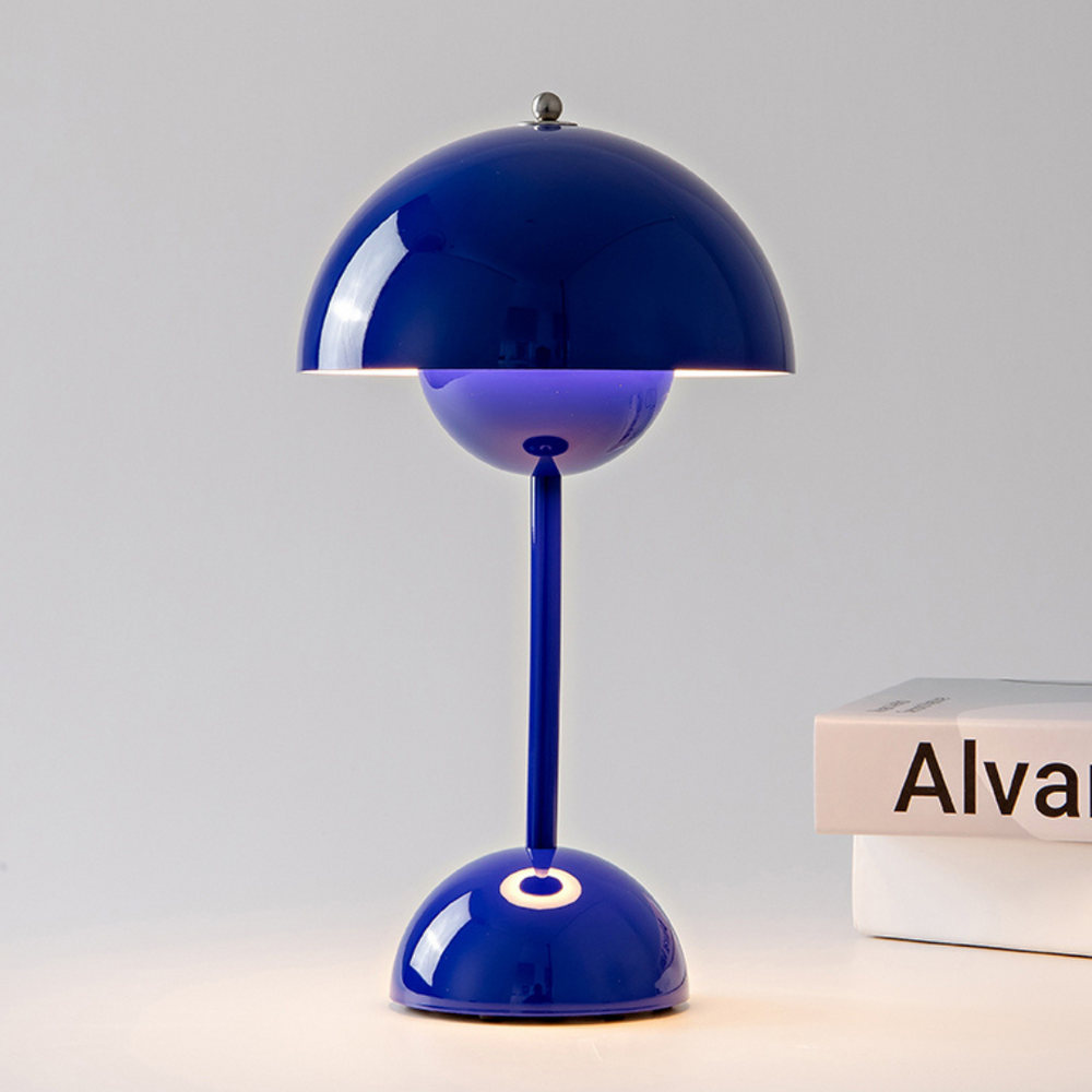 Elegante dimmbare LED Pilz-Tischlampe, kabellos & modern, ideal für Nachttisch & Wohnzimmerdekoration.