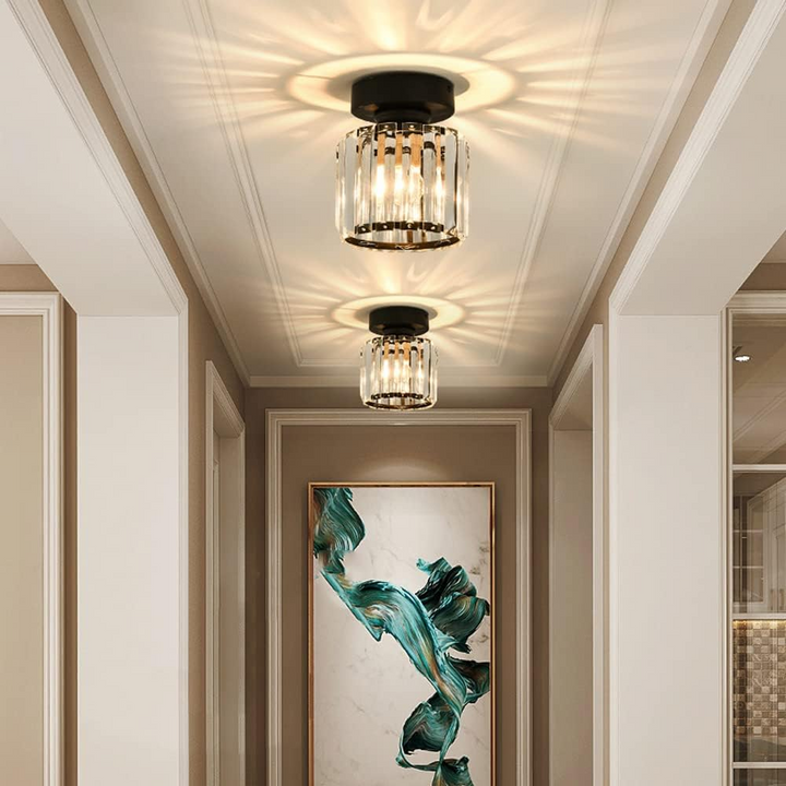 Schicke Kristall-Deckenlampe, ideal als Wohnzimmerbeleuchtung oder Flurbeleuchtung.