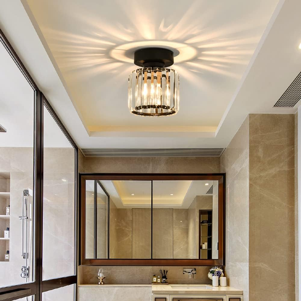 Moderne Kristall-Deckenleuchte, elegante Deckenlampe, passt perfekt in Schlafzimmer.