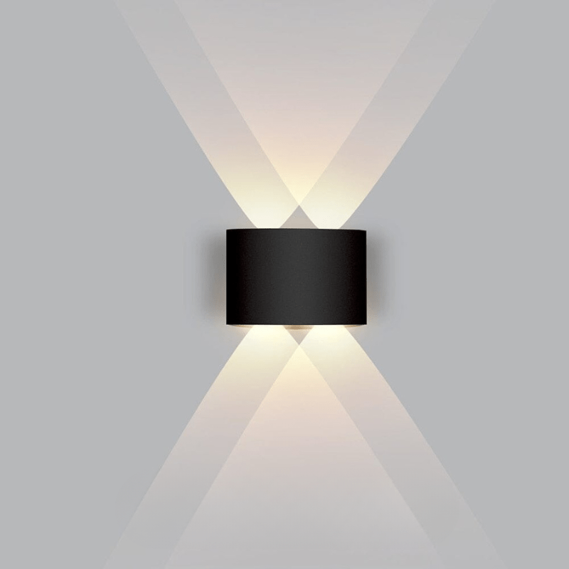 Robuste LED-Außenwandlampe, wasserdicht aus Aluminium, ideal für moderne Hausbalkone.