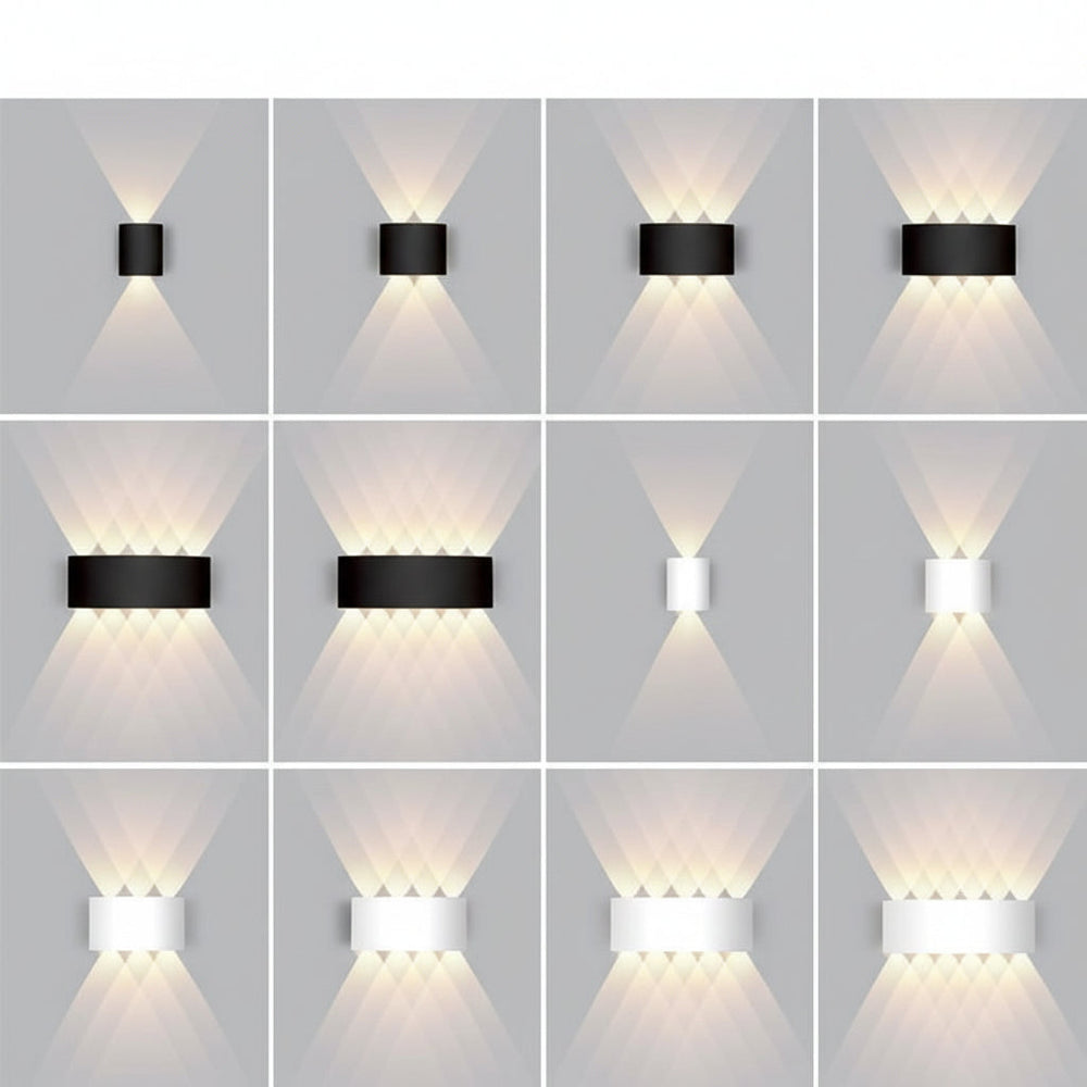 Energieeffiziente LED-Wandleuchte, wasserdicht, ideal für moderne Garten- und Hausbalkonbeleuchtung.