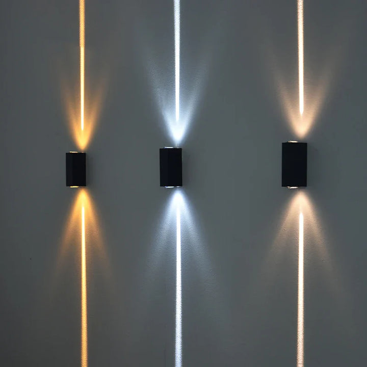 Moderne LED-Außenwandleuchte Virelo Beam, IP65 wetterfest für Garten & Terrasse. Ideal als Fassadenbeleuchtung.