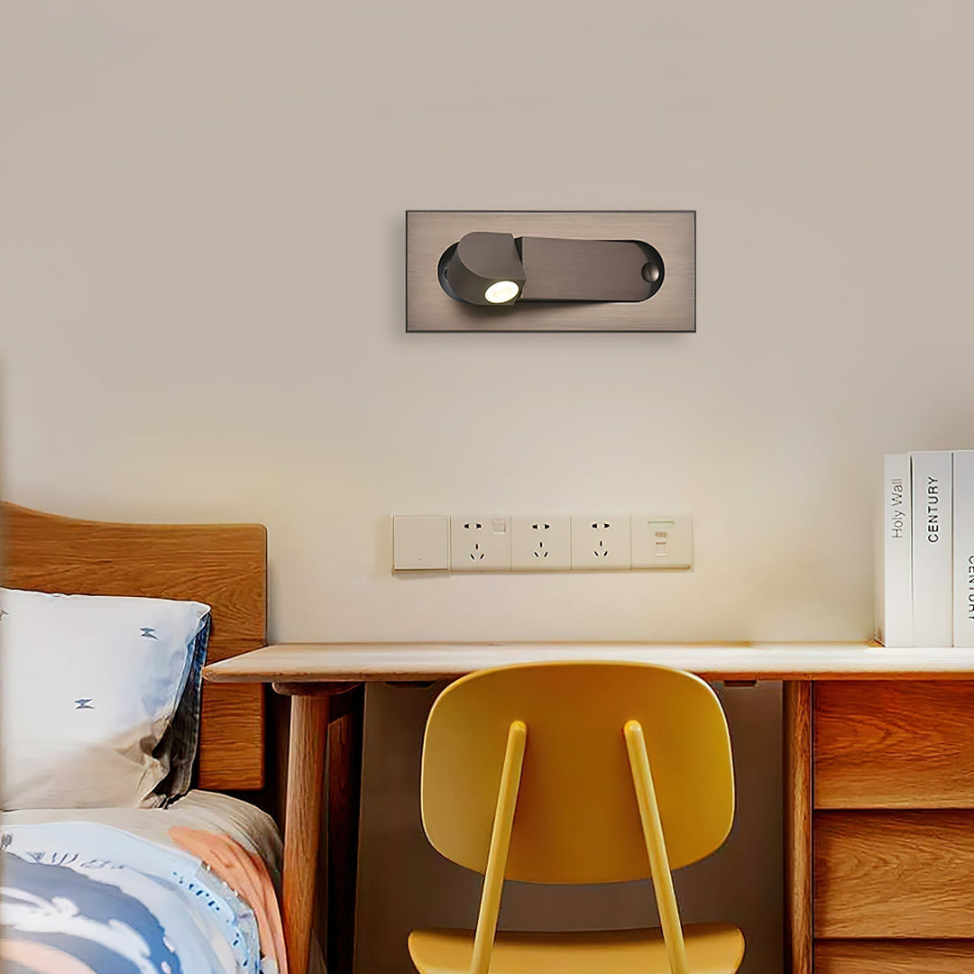 Stilvolle LED Wandleuchte für Schlafzimmer, ideal als Leselampe mit farbwechselndem Licht.