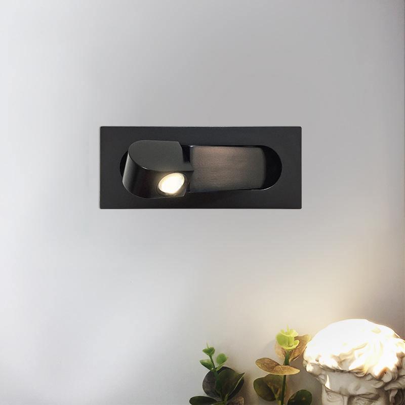 Stilvolle LED Leselampe für die Wandmontage im Schlafzimmer, mit Druckschalter & variablen Farben.