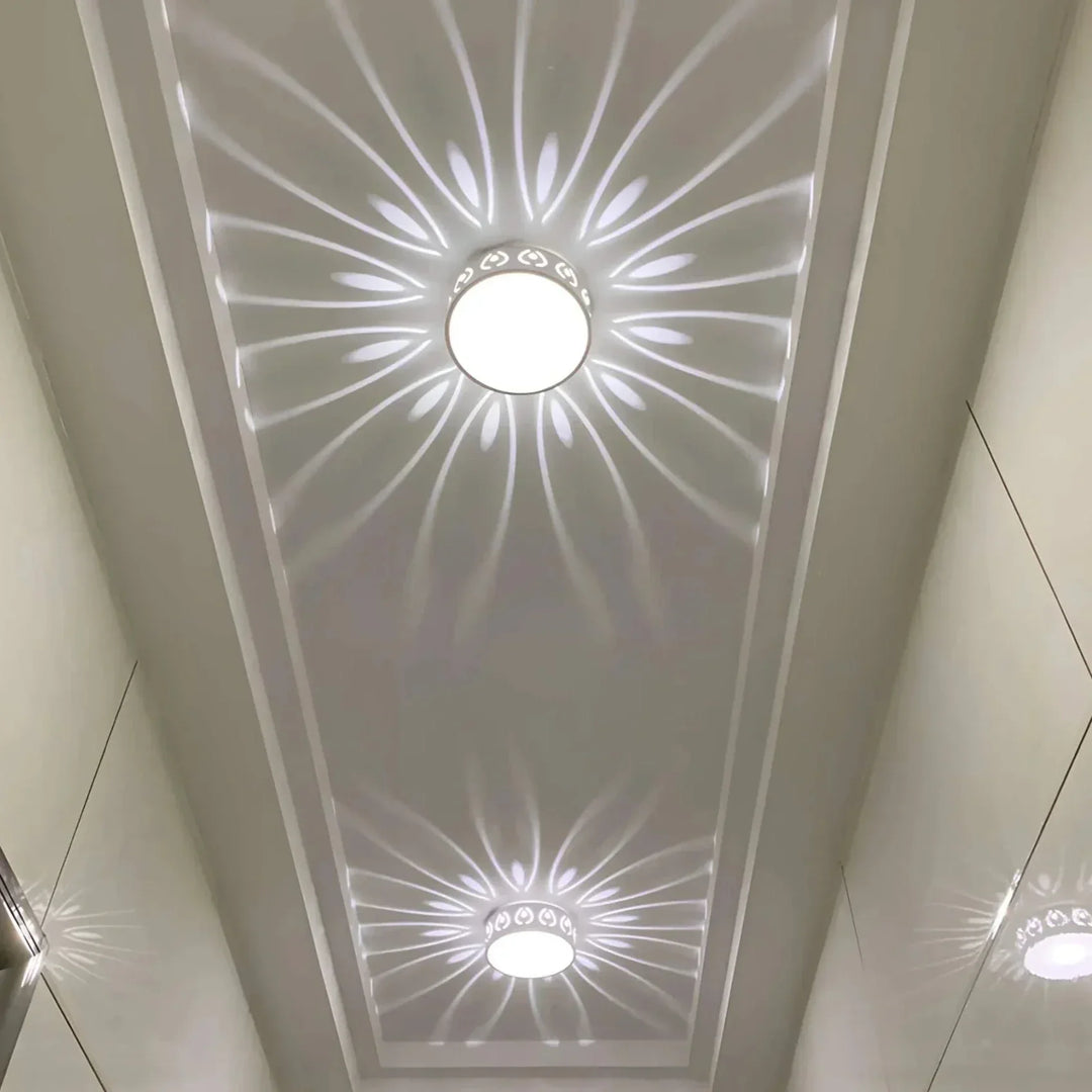 Stilvolle LED Deckenleuchte aus Acryl & Kristall, perfekt für die Beleuchtung von Flur, Eingangsbereich oder Balkon.