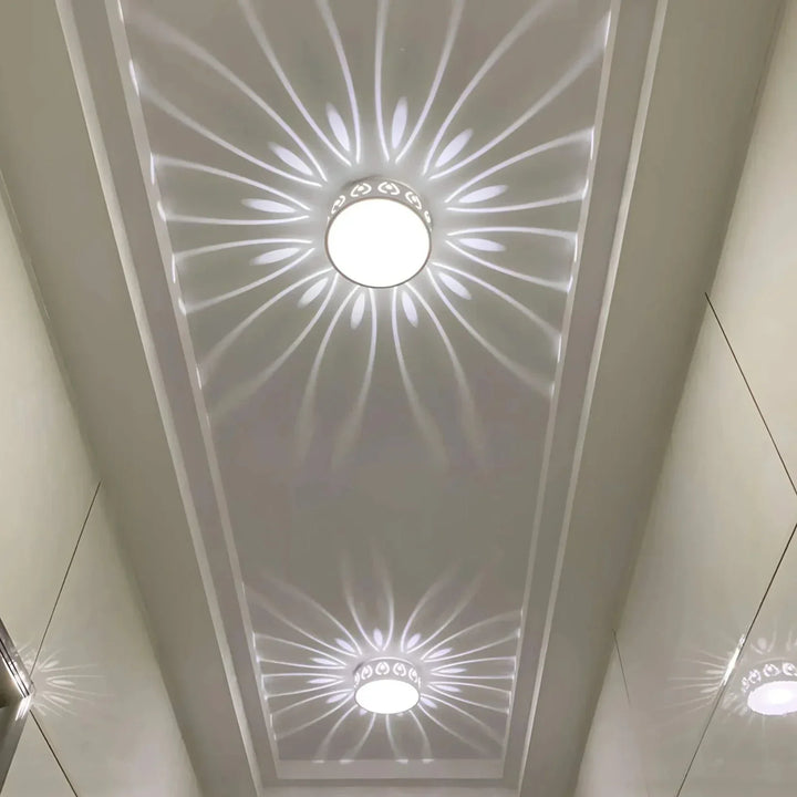 Stilvolle LED Deckenleuchte aus Acryl & Kristall, perfekt für die Beleuchtung von Flur, Eingangsbereich oder Balkon.