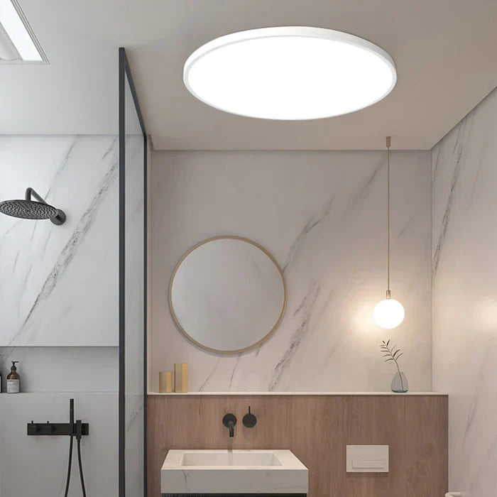 Moderne LED-Deckenlampe für Schlafzimmer, energieeffizient. Schafft stilvolle Beleuchtung und angenehme Raumatmosphäre.