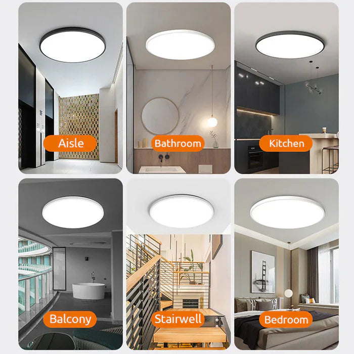 Runde LED-Deckenlampe, modernes Design. Stilvolle, energieeffiziente Beleuchtung für Wohnzimmer, Esszimmer, Schlafzimmer.