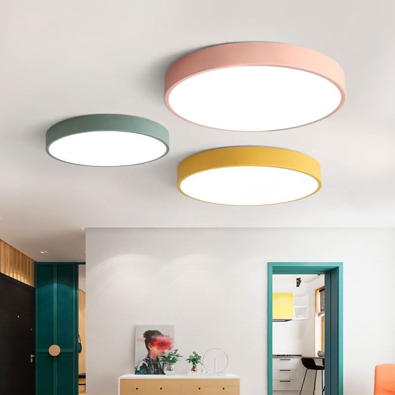 Elegante LED Deckenleuchte für Wohnzimmer, Schlafzimmer oder Büro, mit warmem oder kaltem LED Licht.