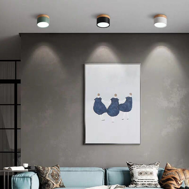 LumiModo Morandi-Stil LED-Deckenlampe; energieeffiziente Designleuchte fürs Schlafzimmer.