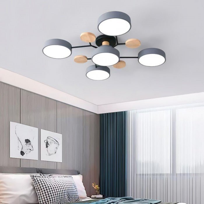 Deckenleuchte mit LED, Scandi-Design, energiesparend, für Wohn- und Esszimmer.