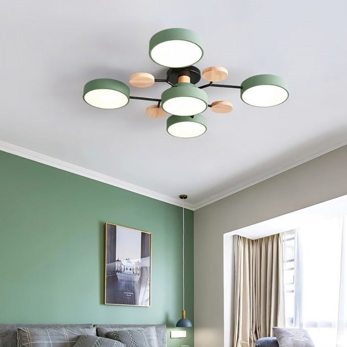Moderne Wohnzimmerlampe, LED, skandinavisch, minimalistisches Design.